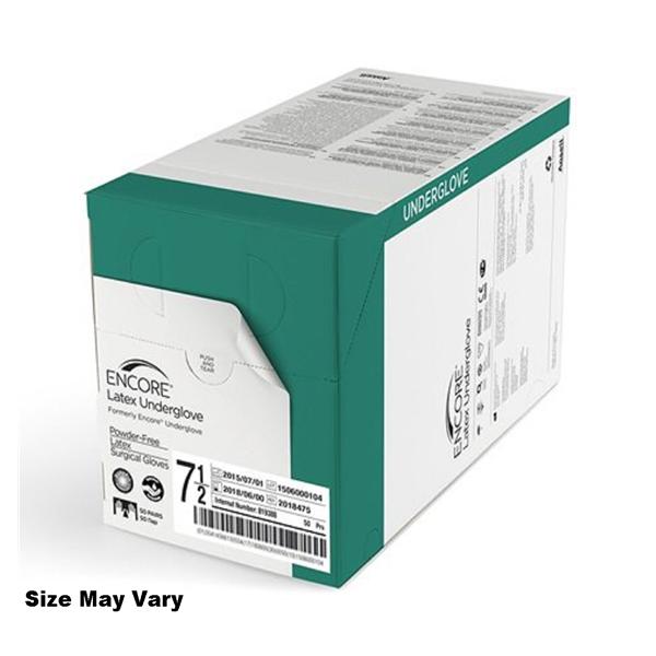 Ansell Healthcare Products  Undergloves Exam Encore Powder-Free Latex 8 Teal 50Pr/Bx, 4 BX/CA (2018480)