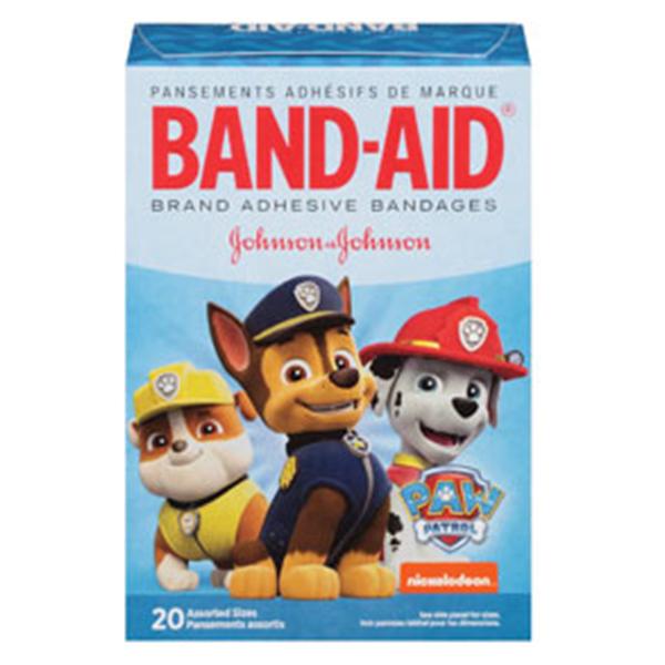 J&J Bandage Strips Fabric Band-Aid 3/4x3" Paw Patrol 20/Bx, 24 BX/CA (381371165896)