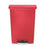 Rubbermaid Container Trash Resin 24gal Step-On Lid Red 24 Gal