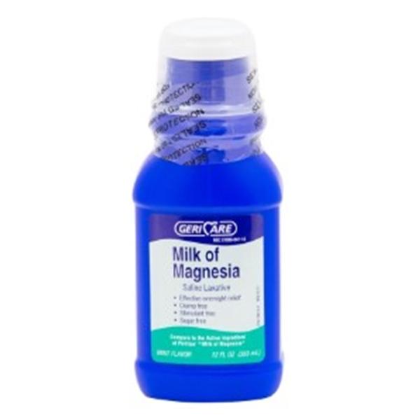 Geri-Care Pharmaceuticals Magnesuim Hydroxide Liquid 1200mg/15mL Mint Flavor 12oz/Bt
