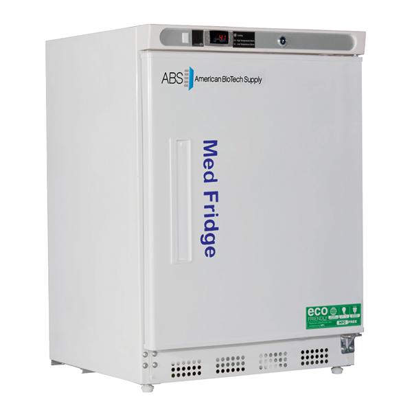 American BioTech Supply(ABS) Refrigerator Undrcntr Premier 4.6cf Gls Dr 2 to 8Â°C Cycl Dfrst Ea