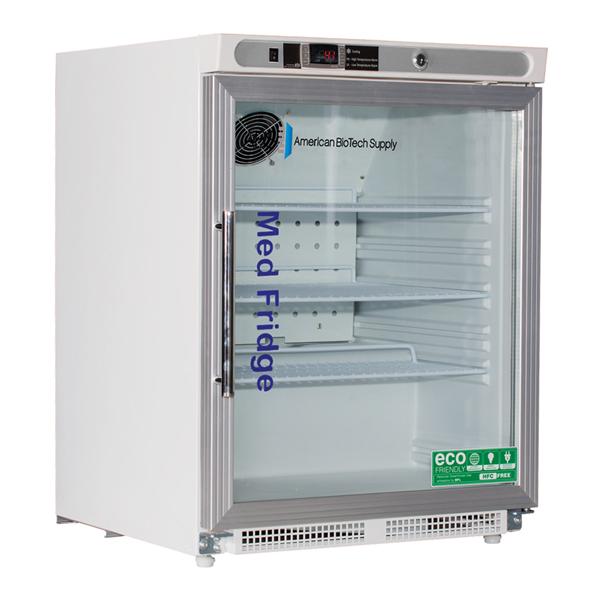 American BioTech Supply(ABS) Refrigerator Undercounter Premier 4.6 Cu Ft 1 Door 2 to 8Â°C Ea