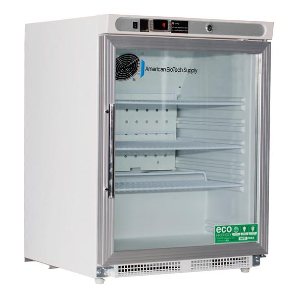 American BioTech Supply(ABS) Refrigerator Undercounter Premier 4.6 Cu Ft 2 to 8Â°C Mnl Dfrst Ea