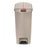 Rubbermaid Can Trash Slim Jim Rsn/Smth Fnsh 13gal Step-On Pedal Beige Ea