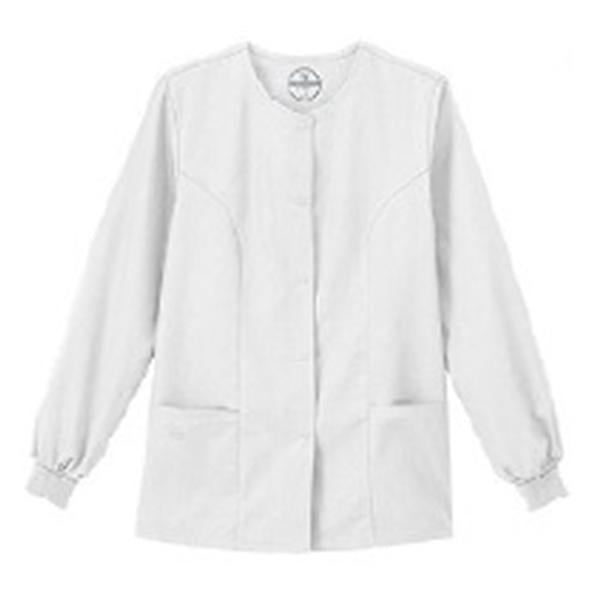 White Swan Uniform Jacket Warm-Up Fundamentals Womens White 2X Large Ea