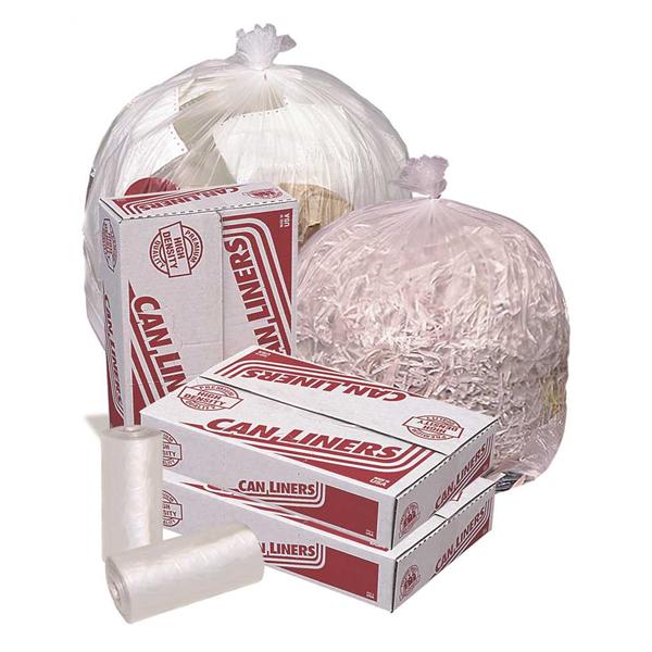 Pitt Plastics Bag Trash Pitt-Fit 12-16g HDPE 8mic 50/RL 20 RL 24x33 Nat 1000/Ca