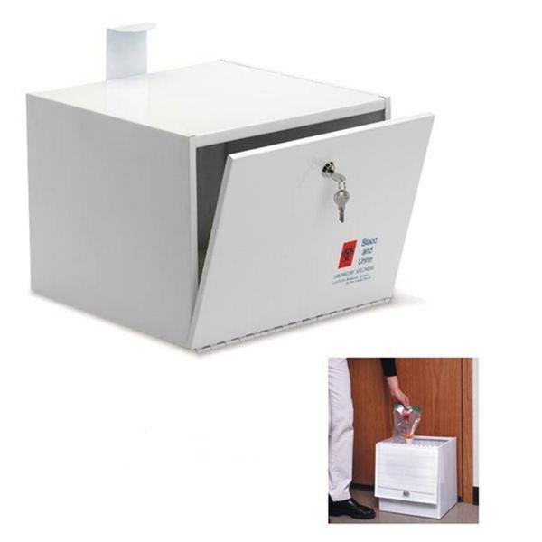 Phlebotic Drop Box Specimen _ Steel Hinged Door Symbol White Ea