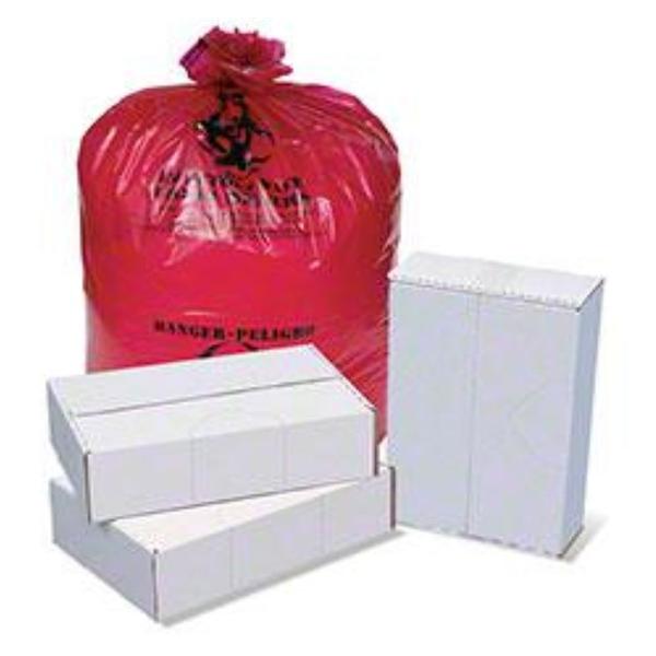 Pitt Plastics Bag Biohazard NOVA+ 30x36" 30g LDPE Rd 1-2/10mil Symbl NS 100/Ca