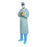O & M Halyard Gown Surgical Aero Chrome Large/X-Long AAMI Level 4 Sterile 30/Ca