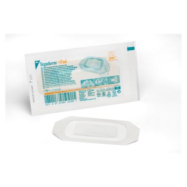 3M Medical Products Dressing Islnd Tegaderm +Pad Flm 2.375x4 Strl Adhs Trans LF 50/Bx, 4 BX/CA (3584)