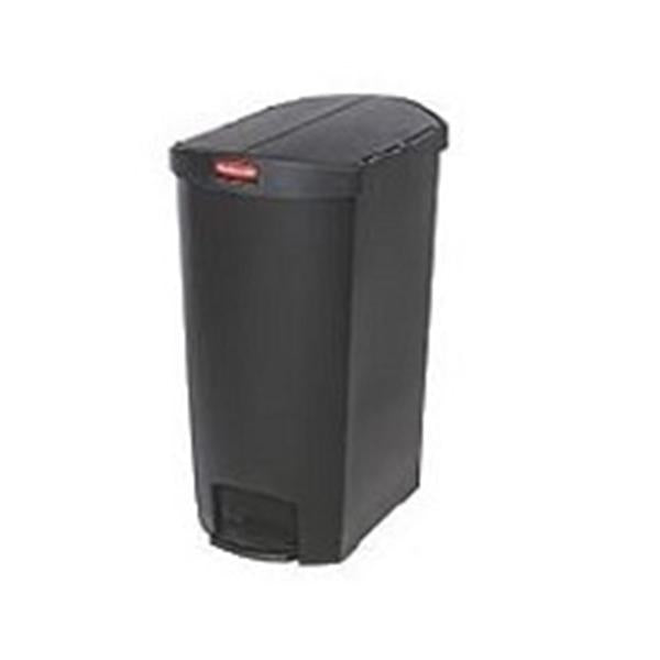 Rubbermaid Container Utility Plastic Step-On Black Ea