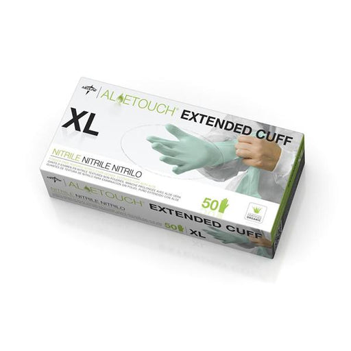 Medline Industries  Gloves Exam Aloetouch PF Nitrile Latex-Free XL Green 50/Bx, 10 BX/CA (MDS195187)