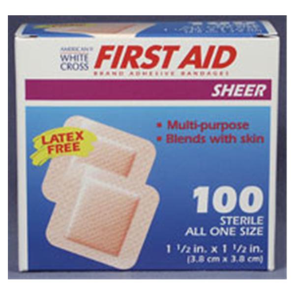 Dukal oration Bandage Patch Plastic Film 1-1/2x1-1/2" Sheer 100/Bx, 12 BX/CA (1309033)