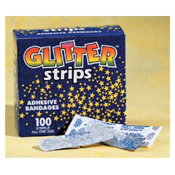 Dukal oration Bandage Adhesive Plastic Stat Strip 3/4x3" Glitter LF 100/Bx, 12 BX/CA (1075413)