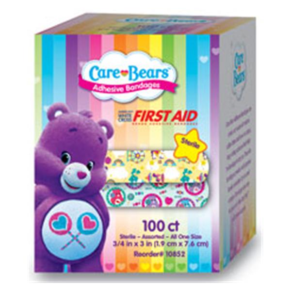 Dukal oration Bandage Adhesive Plastic Stat Strip 3/4x3" Care Bears LF 100/Bx, 12 BX/CA (10852)