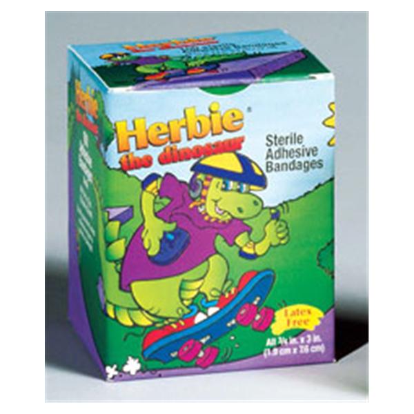 Dukal oration Bandage Adhesive Plastic 3/4x3" Herbie the Dinosaur 100/Bx, 12 BX/CA (15601)