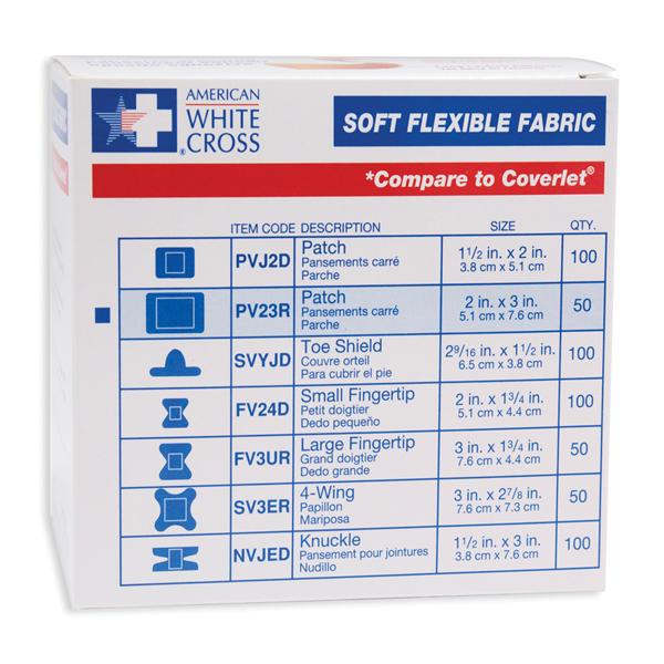 Dukal oration Bandage Fabric 2x3" Flexible Tan 50/Bx, 12 BX/CA (PV23R)