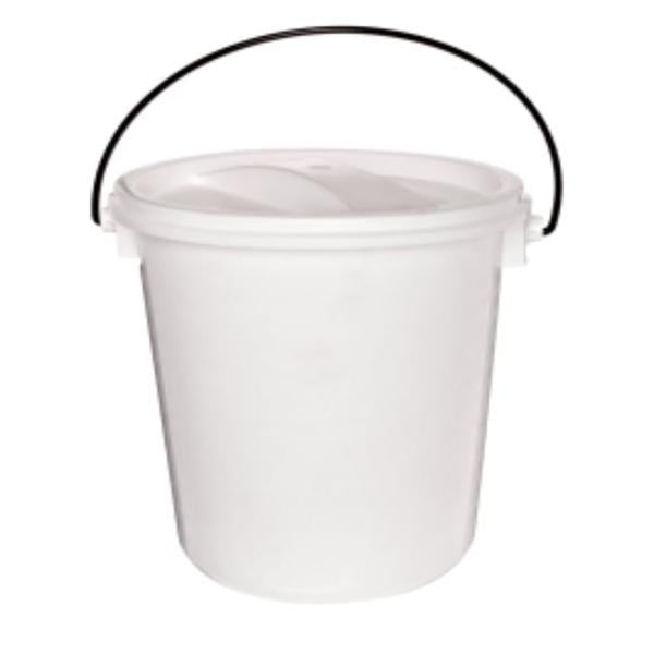 Nalgene Bucket Kick LDPE 2gal Lid Graduated White Ea