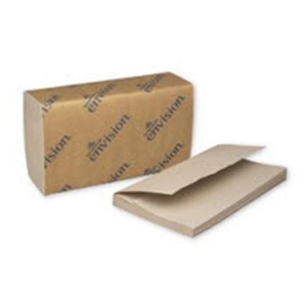 Strauss Paper  Towel Envision Single Fold Brown 9.25 in x 10.25 in 4000/Ca