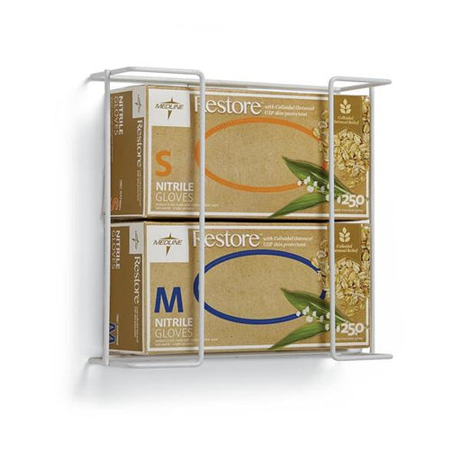 Medline Industries  Glove Box Holder Coated Wire Double Horizontal 6/Ca