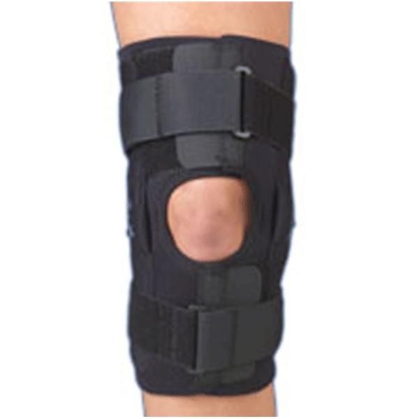 Medical Specialties Brace Hinged Knee Neoprene Black Size X-Large Ea