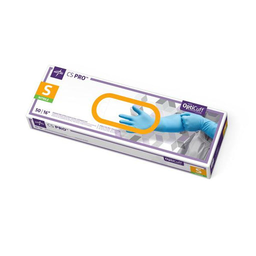 Medline Industries  Gloves Exam CS PRO Powder-Free Nitrile Latex-Free Sm Blue 50/Bx, 10 BX/CA (CS16S)