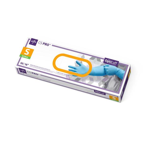 Medline Industries  Gloves Exam CS PRO Powder-Free Nitrile Latex-Free Sm Blue 50/Bx, 10 BX/CA (CS16S)