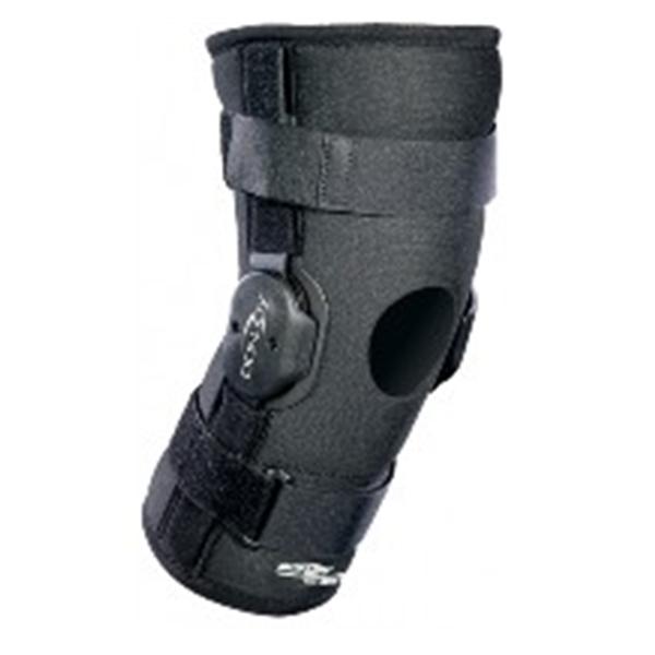 DJO Brace Hinged Adult Standard Knee Neoprene Black Size Large Ea
