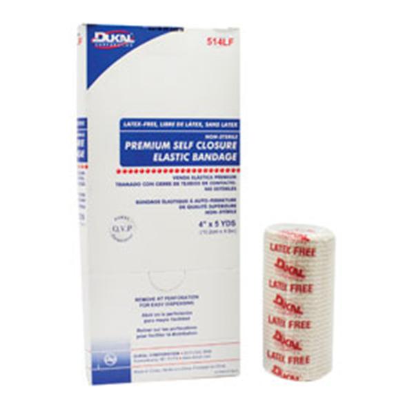 Dukal oration Bandage 4"x5yd Elastic Beige LF 10/Bx, 5 BX/CA (514LF)