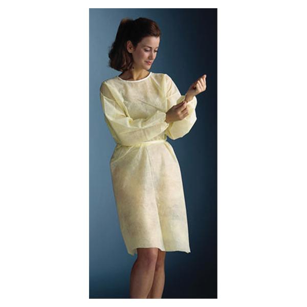 Graham Medical Gown Exam X-Large 32 in x 49 in Yellow Non Woven 100/Ca