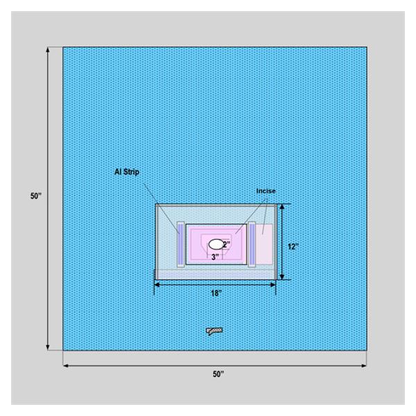 Welmed  Drape Sheet 50x50" Blue Sterile 30/Ca
