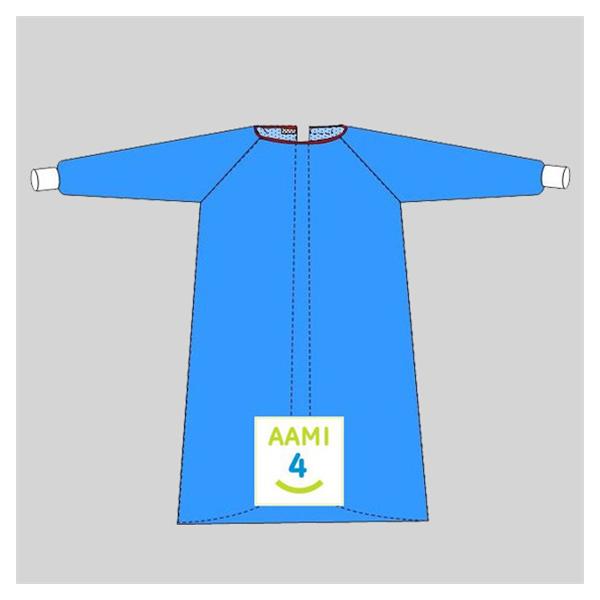 Welmed  Gown Surgical ProCool4 Lg/XLng Blu Rnfrcd AAMI L4 Strl LF 24/Ca (1231-165L)