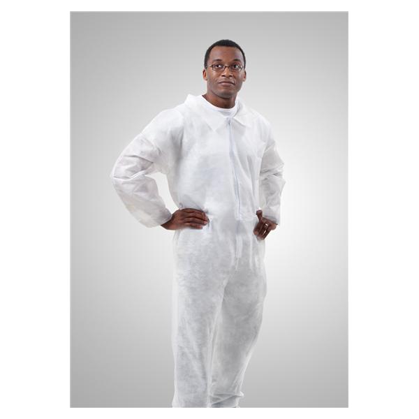 Tronex International Jumpsuit Protection Nonwoven White X-Large Non Reversible 25/Ca