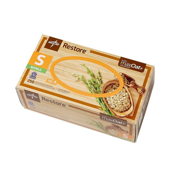 Medline Industries  Gloves Exam Powder-Free Nitrile Latex Small 250/Bx, 10 BX/CA (OAT6801)