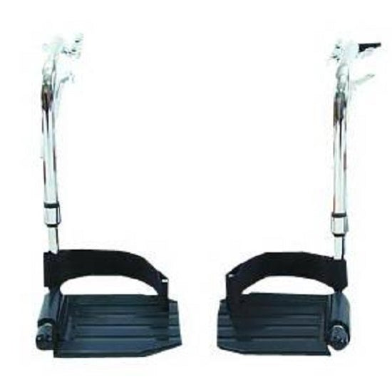 Invacare Swingaway Hemi Footrests with Heel Loop Composite Footplate
