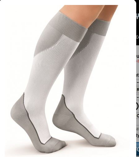 Jobst Unisex Sport Knee-High Closed Toe 20-30mmHg Compression Socks