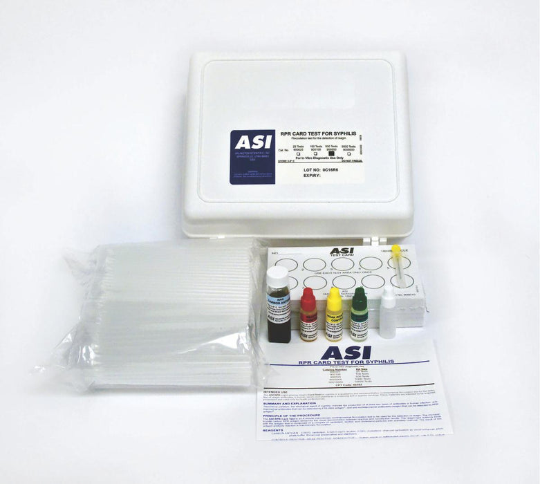 Arlington RPR Card Test for Syphilis - RPR Card Test for Syphilis without Controls, 10-Well - 987X10