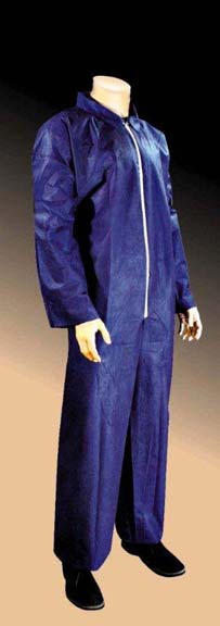 Cellucap Spunbound Polypropylene Coveralls - Coverall, Navy Blue, Size M - 55802NM