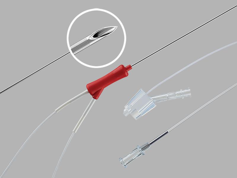 Cook, Inc. EchoTip Double-Lumen Aspiration Needle - EchoTip Double Lumen 16G 30 cm Long Aspiration Needle, 70 cm Flushing Line, B Bevel - G55791