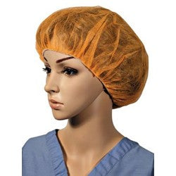 Cellucap LatexFree Bouffant Caps - Bouffant Cap, Orange, 24