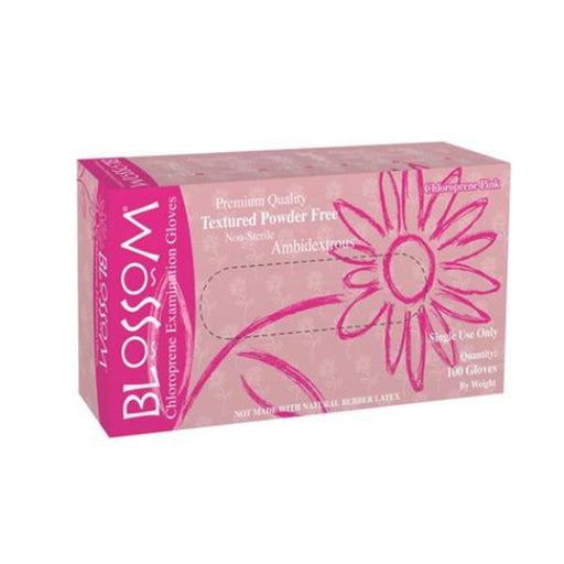 Mexpo International  Gloves Chloroprene Blossom Latex-Free PF Sz Small NS Pink 100/Bx, 10 BX/CR (BM 97716-CHL)