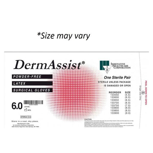 Innovative Health Care Gloves Surgical DermAssist Powder-Free Latex 7 Strl Natural 50/Bx, 4 BX/CA (133700)