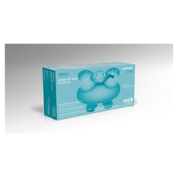 Ventyv Gloves Exam Powder-Free Nitrile Latex-Free Lg Violet Blue 200/Bx, 10 BX/CA (10336101)