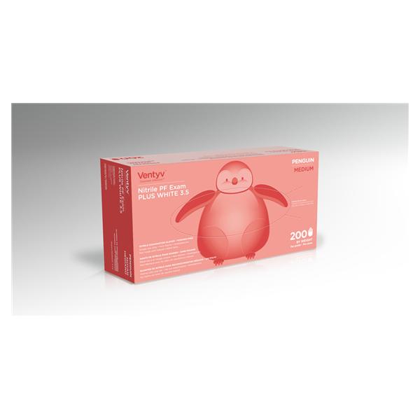 Ventyv Gloves Exam Powder-Free Nitrile Latex-Free Medium White 200/Bx, 10 BX/CA (10335104)