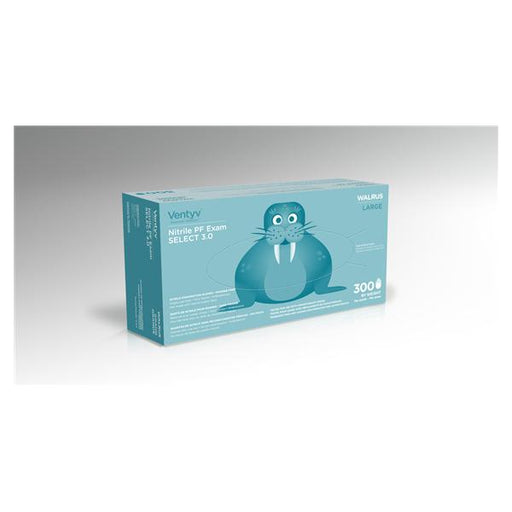 Ventyv Gloves Exam Powder-Free Nitrile Latex-Free Lg Cobalt Blue 300/Bx, 10 BX/CA (10348102)