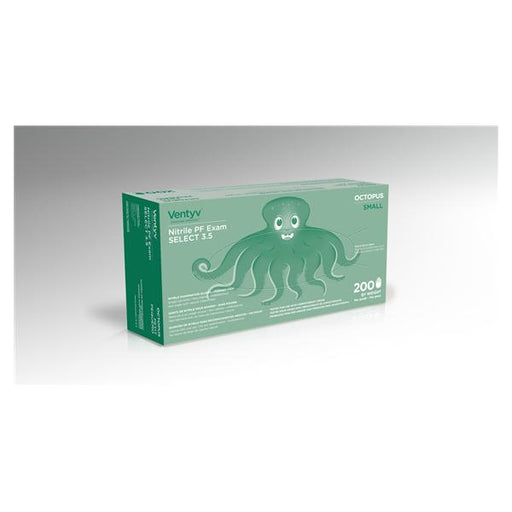 Ventyv Gloves Exam Powder-Free Nitrile Latex-Free Small Blue 200/Bx, 10 BX/CA (10334105)