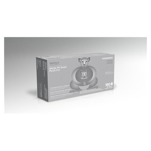 Ventyv Gloves Exam Powder-Free Nitrile Latex-Free X-Large Blue 180/Bx, 10 BX/CA (10337103)
