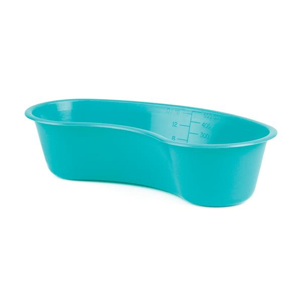 Medegen Medical Products Basin Basin 16oz PP Kidney Graduated 3.8x8.4 Turq 250/Ca