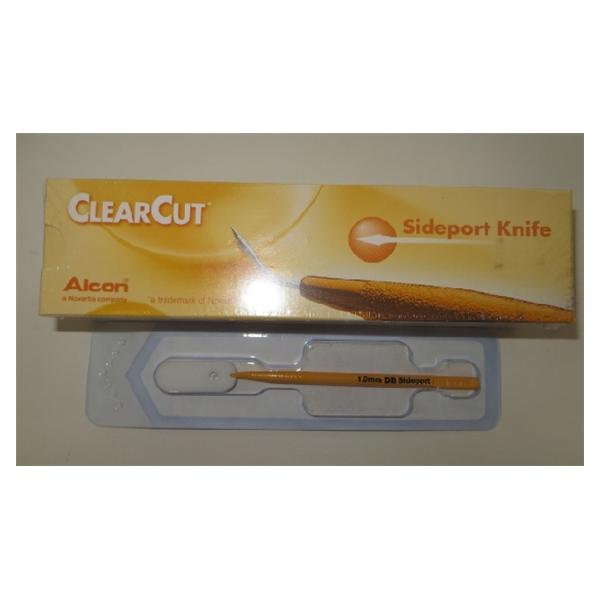 Alcon Surgical Knife Ophthalmic ClearCut 1.0mm Angled Round Disp SS/Pl