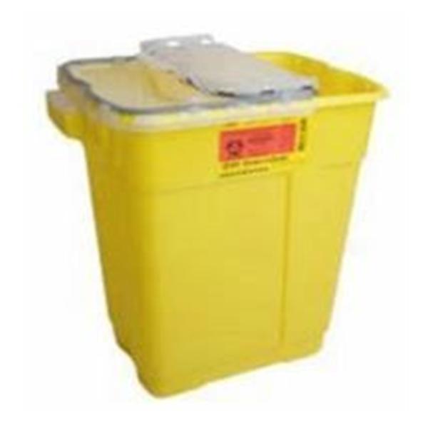 Becton-Dickinson Container Sharps 5gal 1-Piece Plastic Clear/Yellow 8/Ca